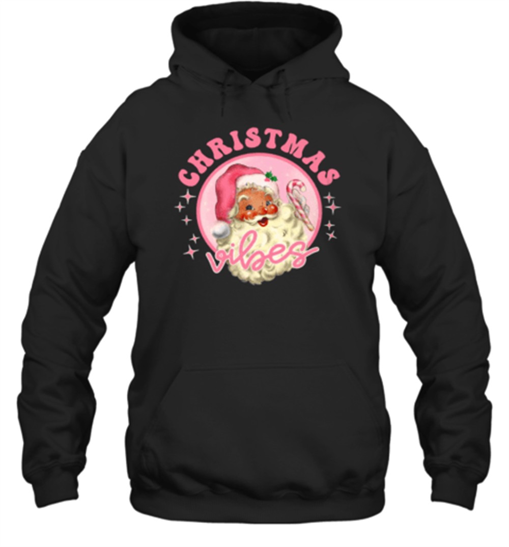 Pink Santa Claus Christmas Vibes Classic T-Shirt