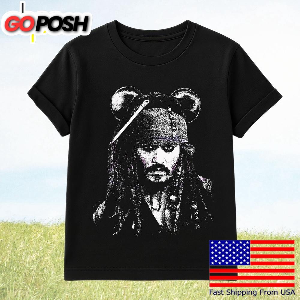 Pirate Captain Mouse Ears Oversized Jack Sparrow Inspired Disney T-Shirt