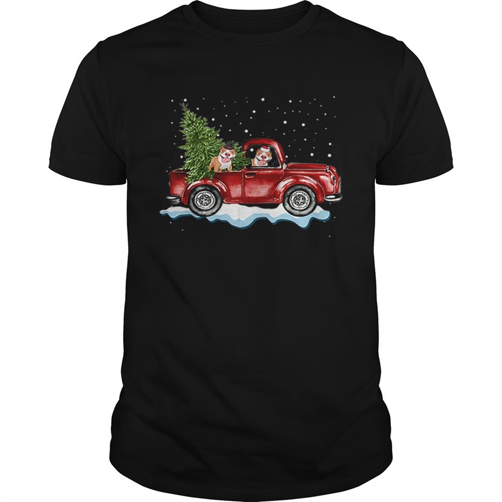 pitbull-dog-pickup-truck-christmas-shirt-w8qnadro Pitbull Dog Pickup Truck Christmas shirt