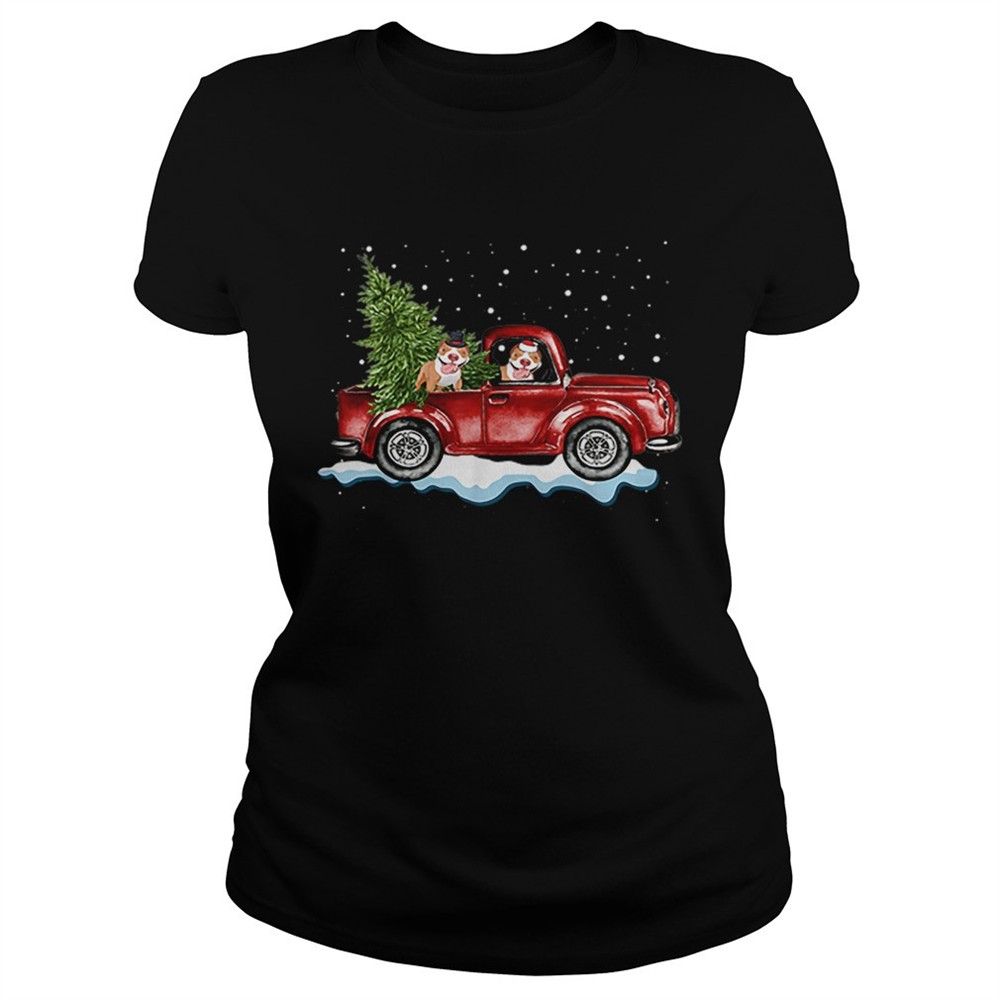 pitbull-dog-pickup-truck-christmas-shirt-w8qnadro Pitbull Dog Pickup Truck Christmas shirt