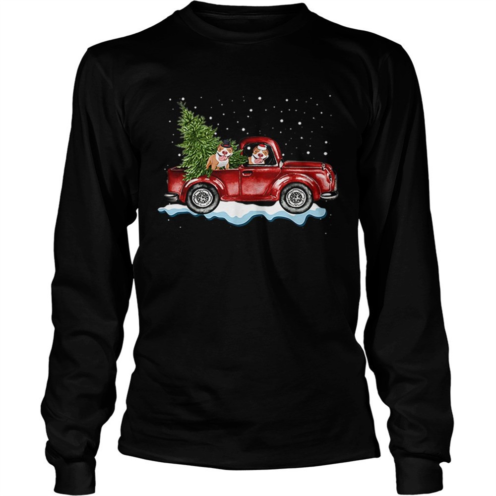 pitbull-dog-pickup-truck-christmas-shirt-w8qnadro Pitbull Dog Pickup Truck Christmas shirt