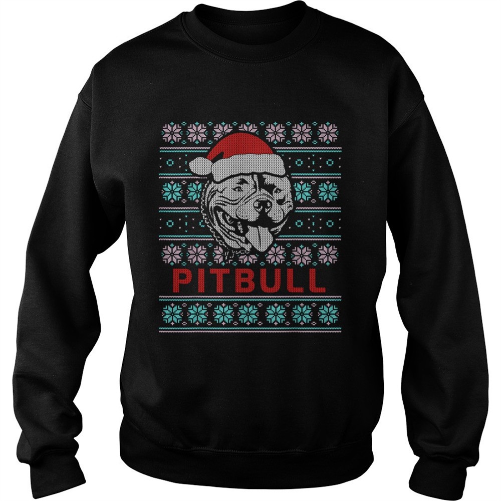 Pitbull Ugly Christmas Dog Gift TShirt