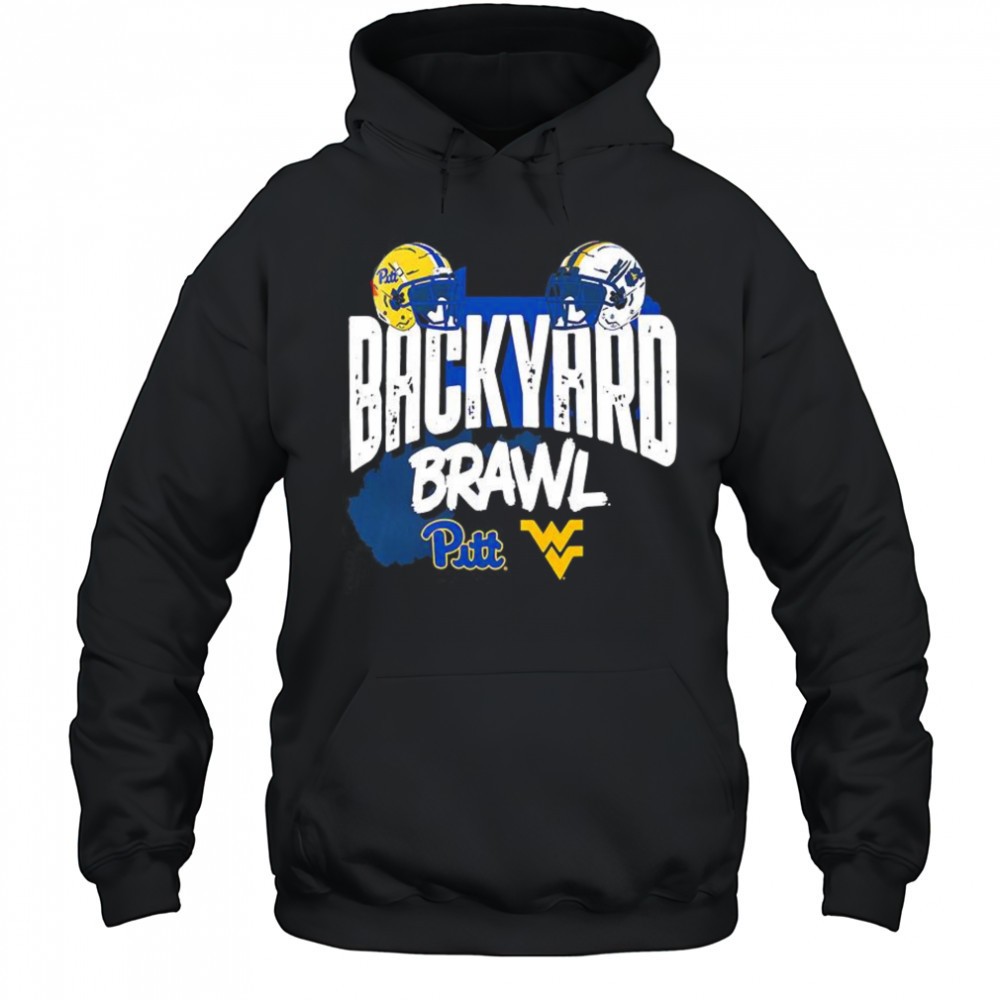 Pitt Panthers vs West Virginia Mountaineers Backyard Brawl helmet shirt