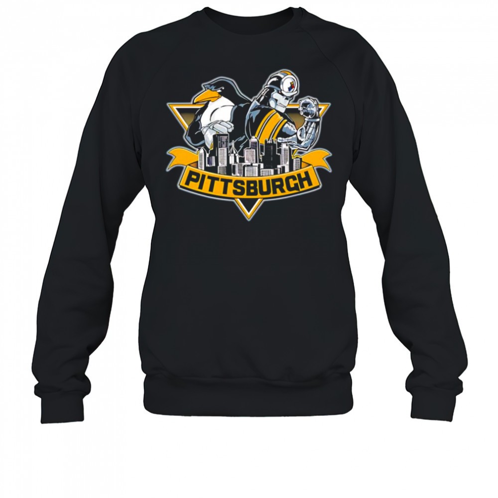 pittsburgh-hockey-and-football-mascot-shirt-7j8w7h2m Pittsburgh hockey and football mascot shirt