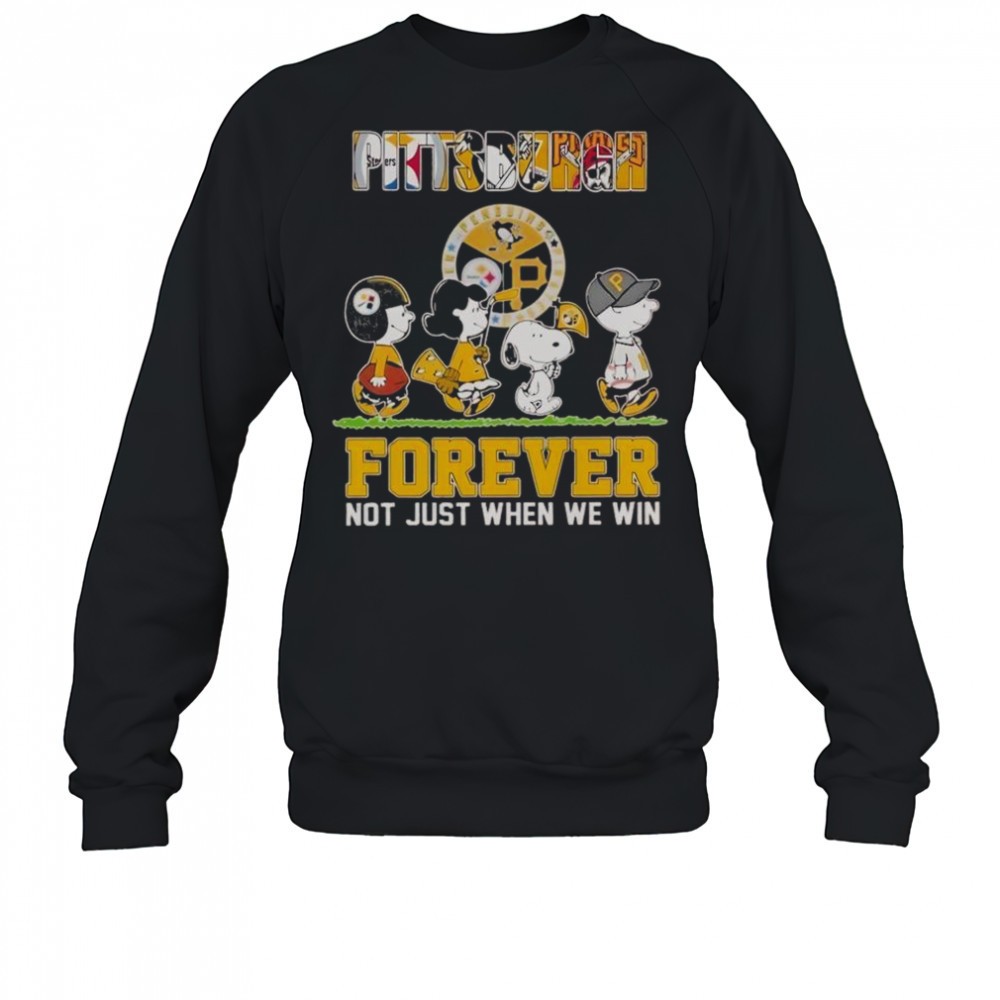 pittsburgh-panthers-the-peanuts-snoopy-and-friends-forever-not-just-when-we-win-69l468en Pittsburgh Panthers The Peanuts Snoopy And Friends Forever Not Just When We Win T-Shirt