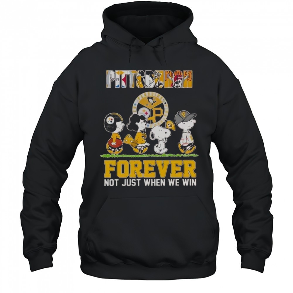 Pittsburgh Panthers The Peanuts Snoopy And Friends Forever Not Just When We Win T-Shirt
