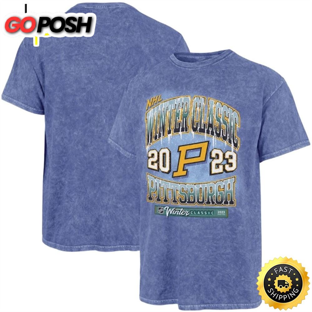 Pittsburgh Penguins 47 2025 NHL Winter Classic Rocker Vintage Tubular Blue T-shirt