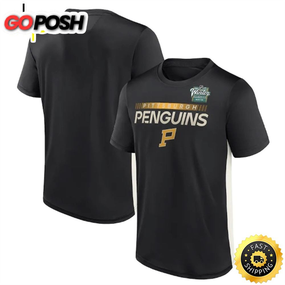 Pittsburgh Penguins Branded 2025 NHL Winter Classic Authentic Pro Black T-shirt