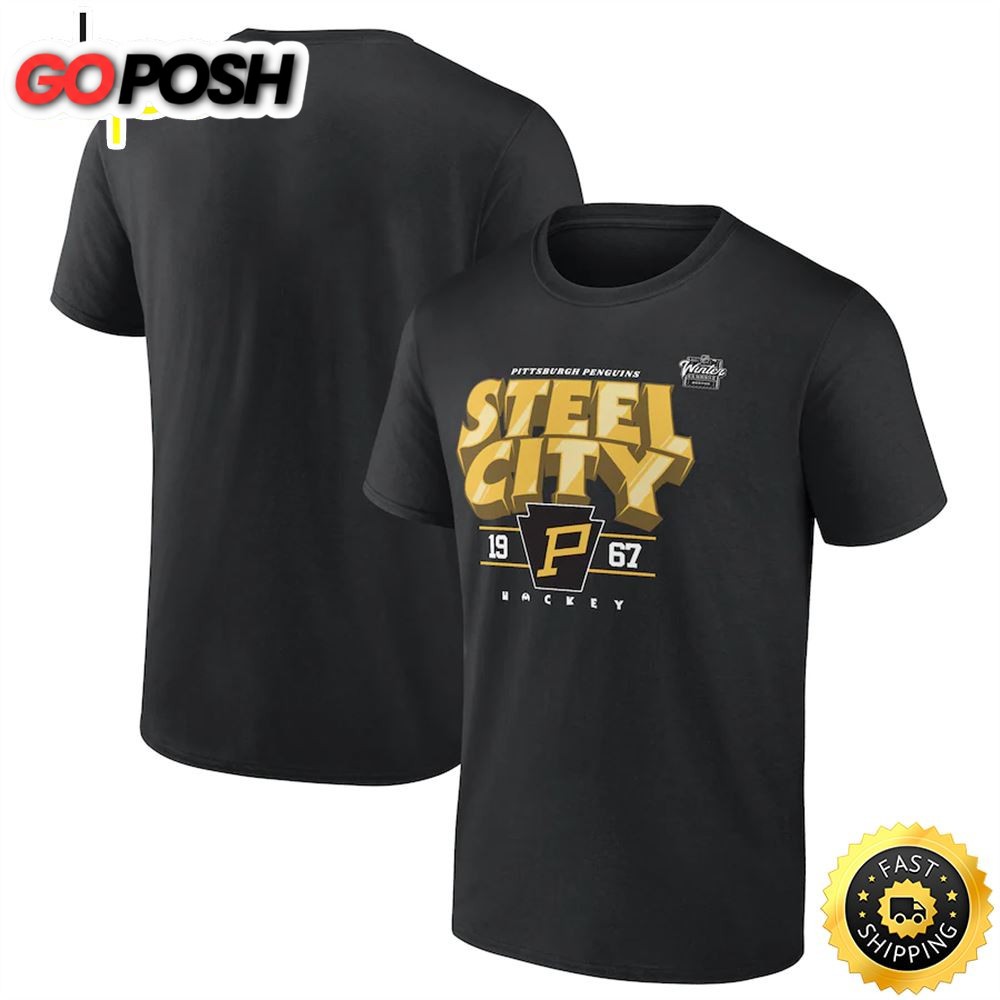 Pittsburgh Penguins Branded 2025 NHL Winter Classic Local Black T-shirt