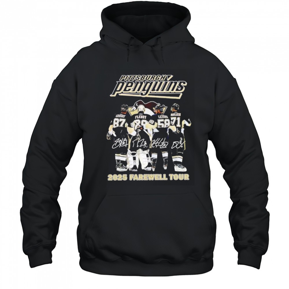 Pittsburgh Penguins hockey 2025 farewell tour signatures shirt