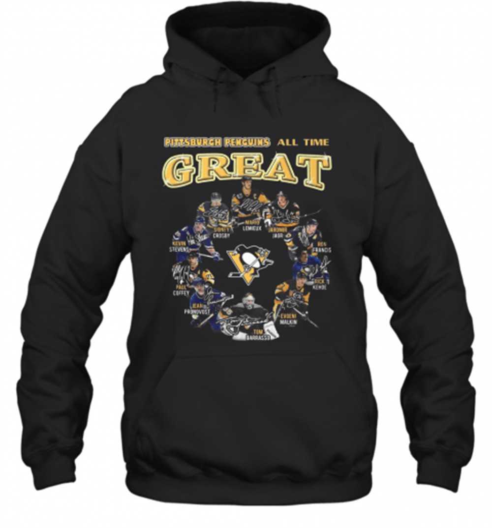 Pittsburgh Penguins Hockey All Time Great Signatures T-Shirt