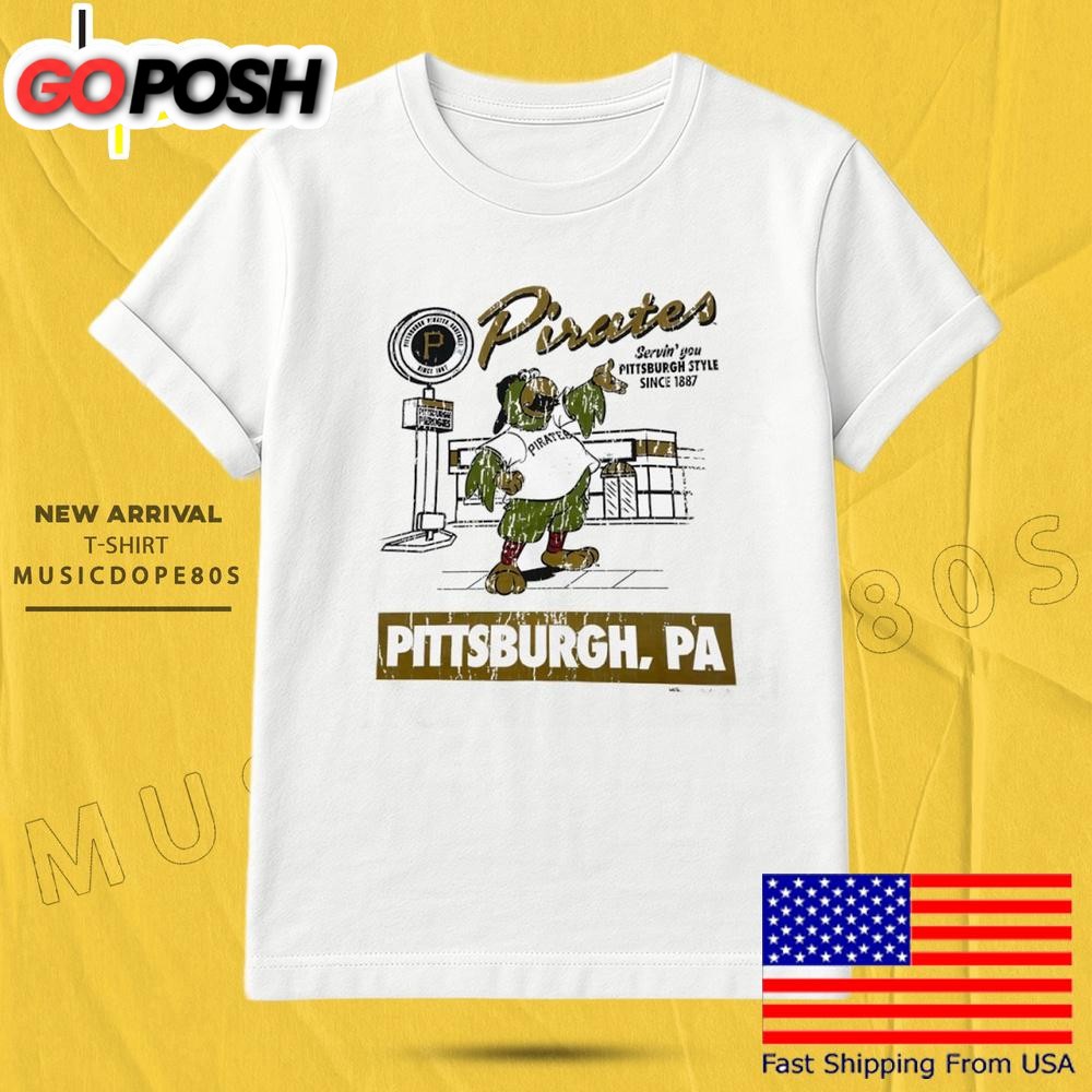 Pittsburgh Pirates Servin’ You Since 1887 Mascot T Shirt