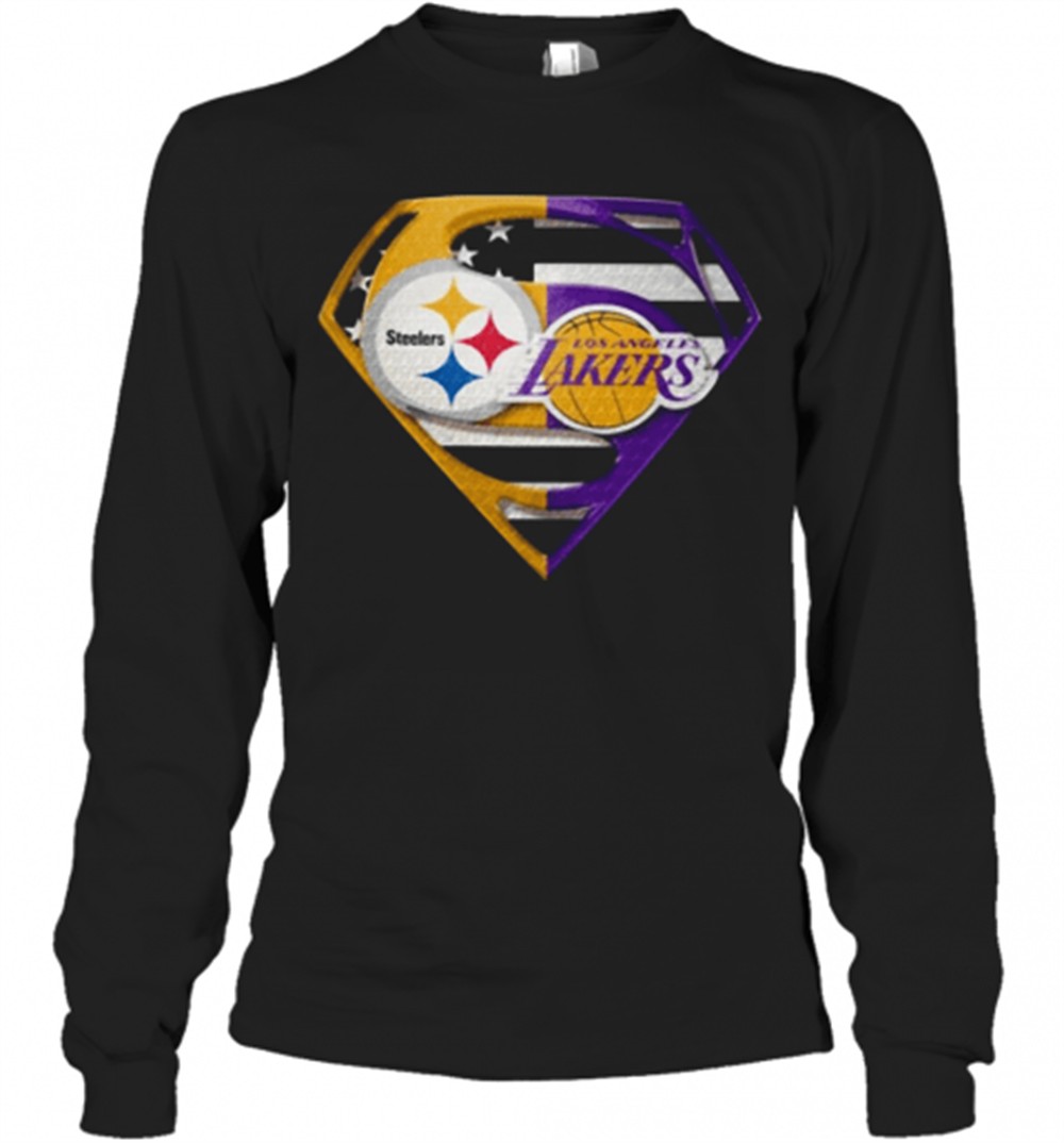 pittsburgh-steelers-and-los-angeles-lakers-superman-t-shirt-0ro5sc92 Pittsburgh Steelers And Los Angeles Lakers Superman T-Shirt