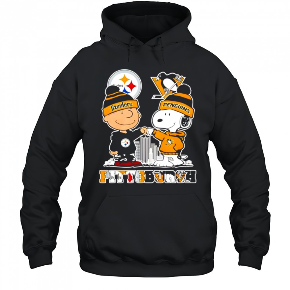 Pittsburgh Steelers and Peguins Snoopy Charlie Brown shirt