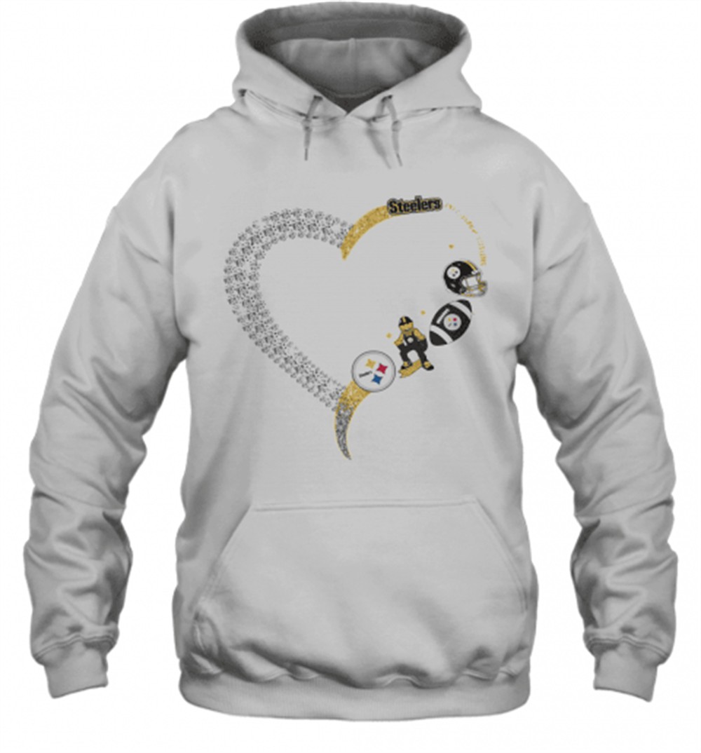 Pittsburgh Steelers Football Logo Heart T-Shirt