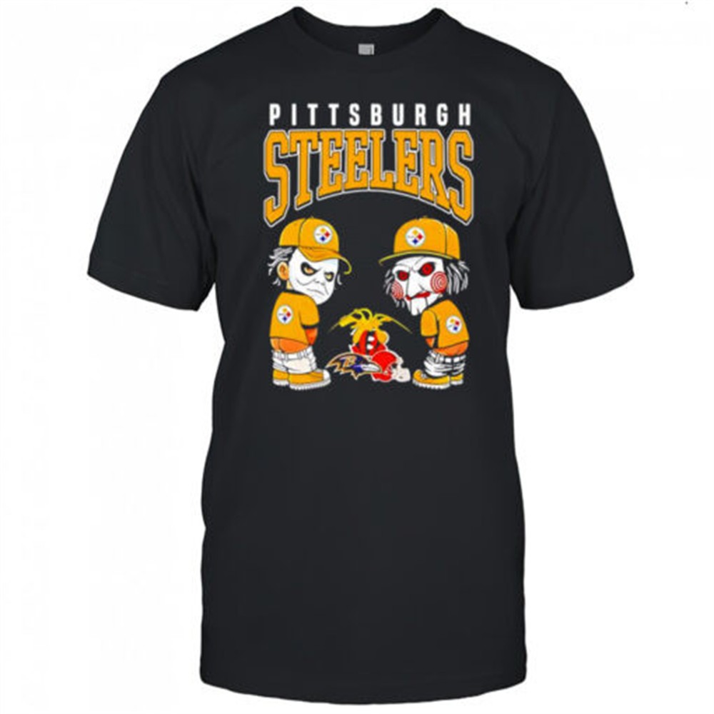 pittsburgh-steelers-horror-movie-piss-on-cincinnati-bengals-baltimore-ravens-and-gqtmoczy Pittsburgh Steelers Horror movie piss on Cincinnati Bengals Baltimore Ravens and Cleveland Browns shirt
