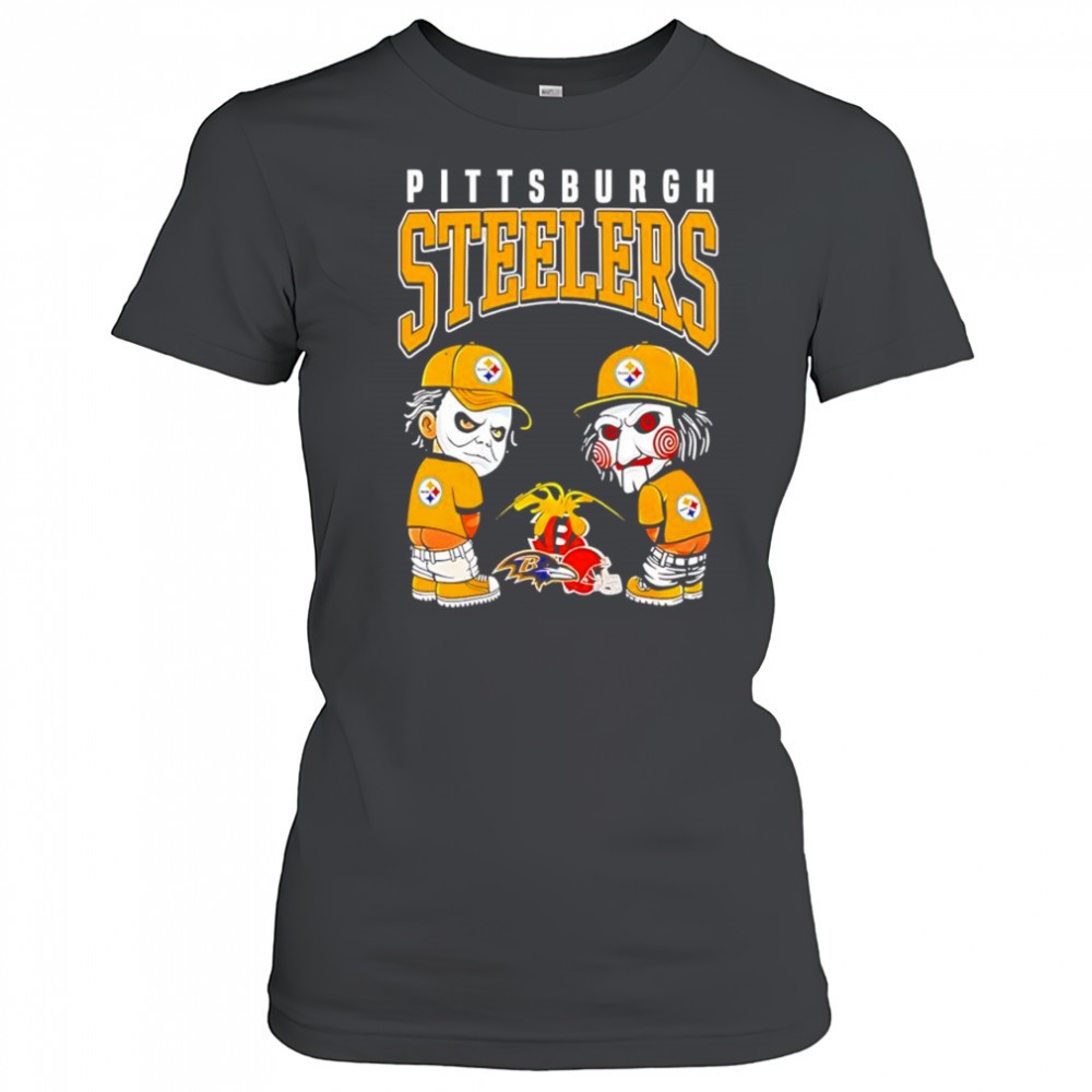 pittsburgh-steelers-horror-movie-piss-on-cincinnati-bengals-baltimore-ravens-and-gqtmoczy Pittsburgh Steelers Horror movie piss on Cincinnati Bengals Baltimore Ravens and Cleveland Browns shirt