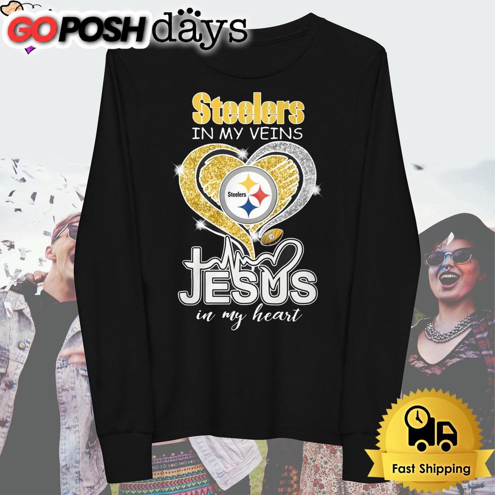 pittsburgh-steelers-in-my-veins-jesus-in-my-heart-t-shirt-bjp8euka Pittsburgh Steelers In My Veins Jesus In My Heart T Shirt