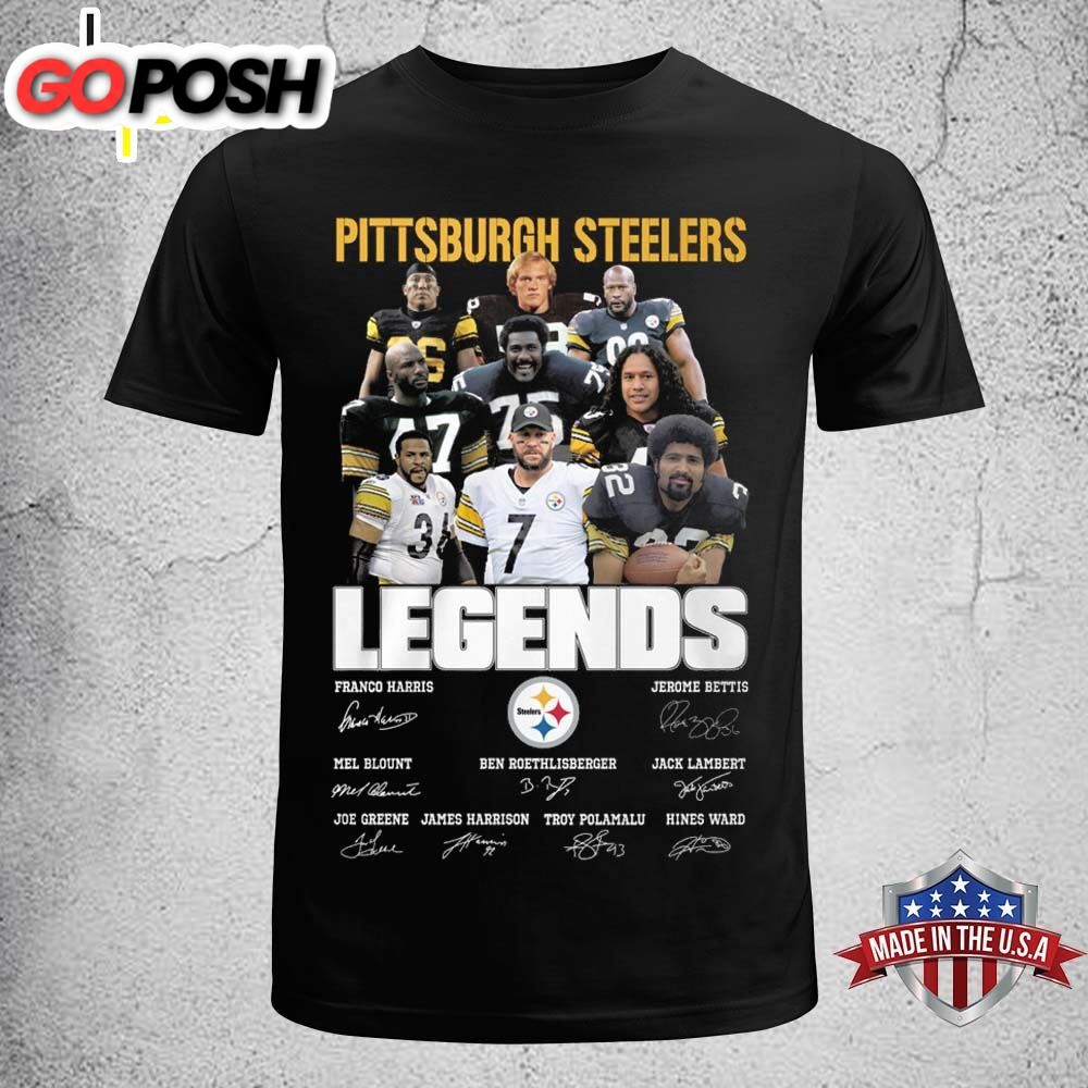 Pittsburgh Steelers Legends Unisex Black T-shirt