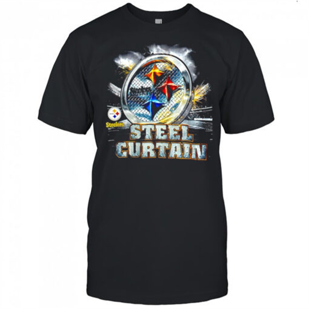 pittsburgh-steelers-nfl-2000s-steelmark-logo-steel-curtain-slogan-shirt-bmwngn3k Pittsburgh Steelers NFL 2000s Steelmark logo Steel Curtain slogan shirt