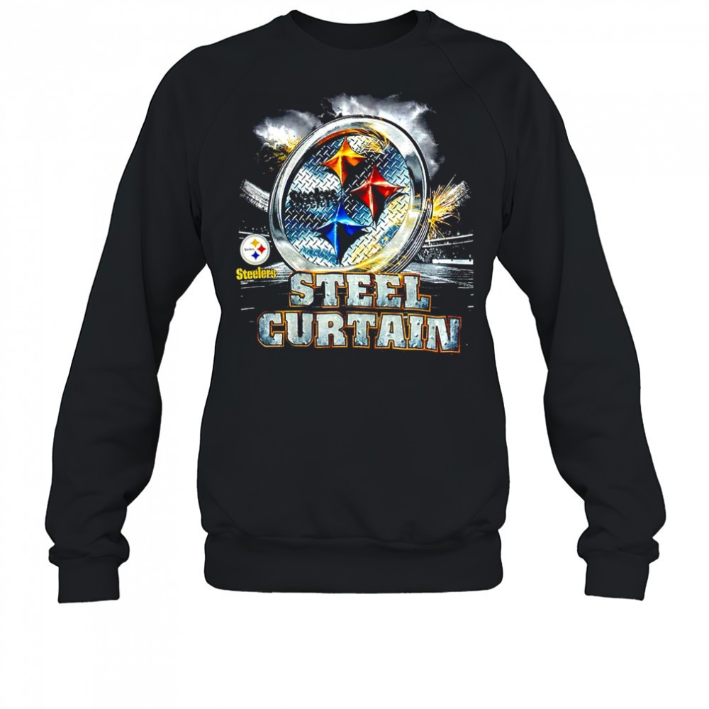 pittsburgh-steelers-nfl-2000s-steelmark-logo-steel-curtain-slogan-shirt-bmwngn3k Pittsburgh Steelers NFL 2000s Steelmark logo Steel Curtain slogan shirt