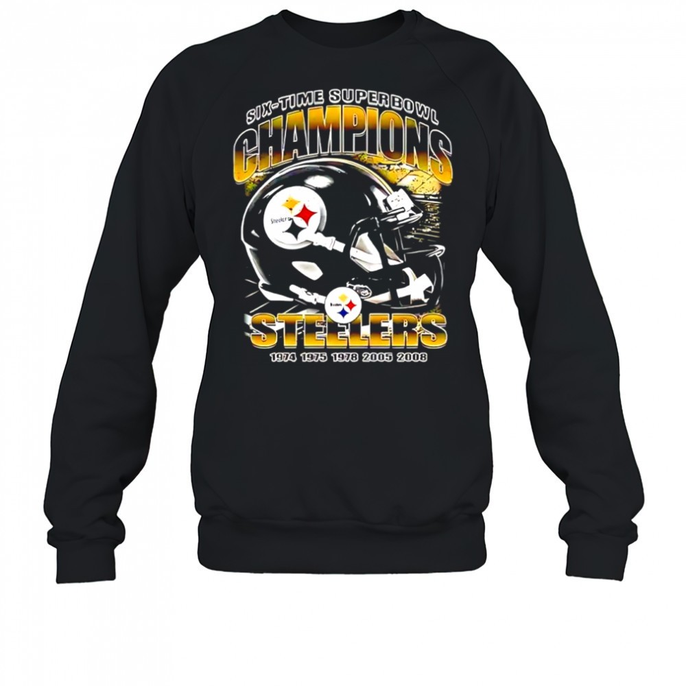 pittsburgh-steelers-six-time-super-bowl-champions-helmet-retro-shirt-3oiasdn8 Pittsburgh Steelers six time Super Bowl Champions helmet retro shirt