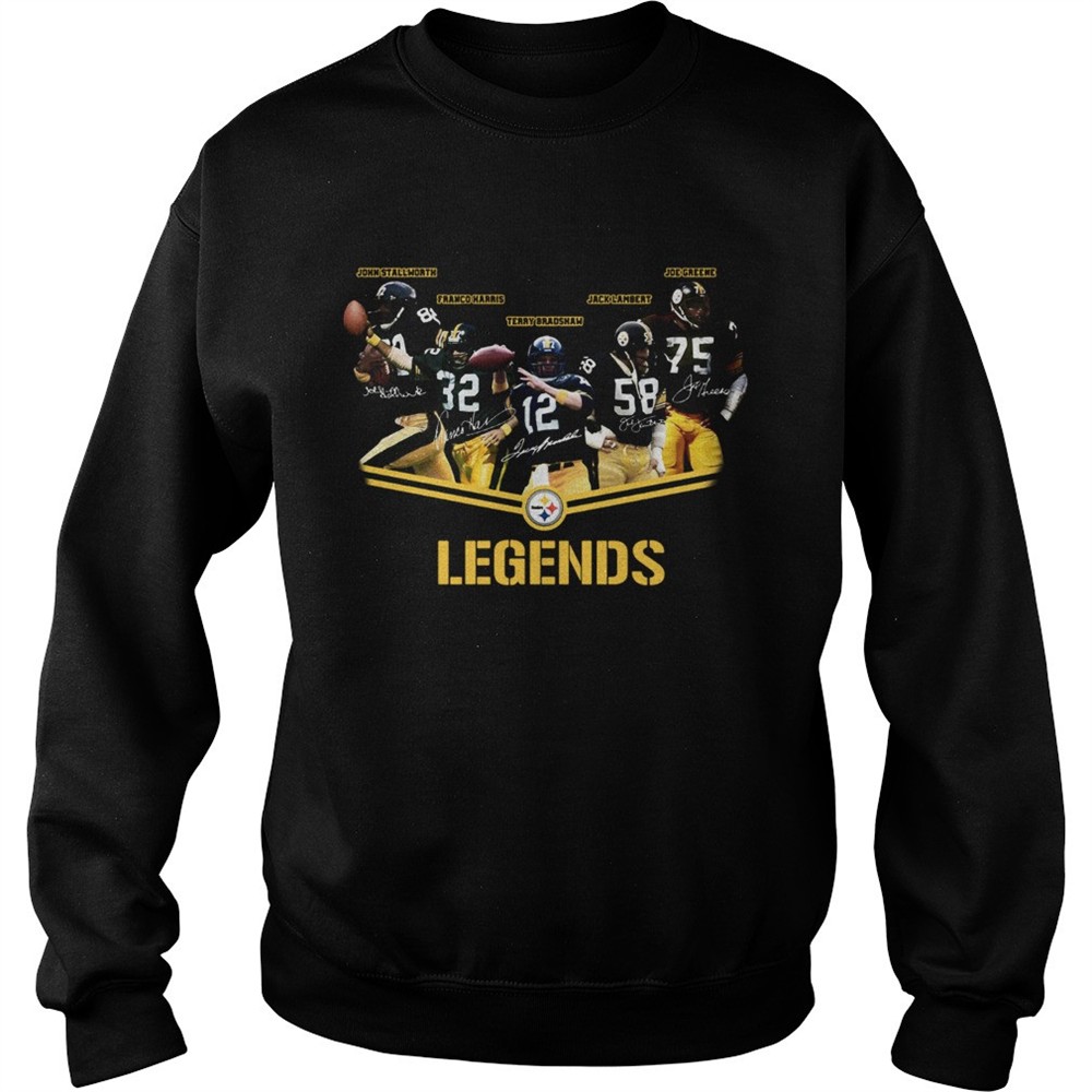 Pittsburgh Steelers team legends signatures shirt