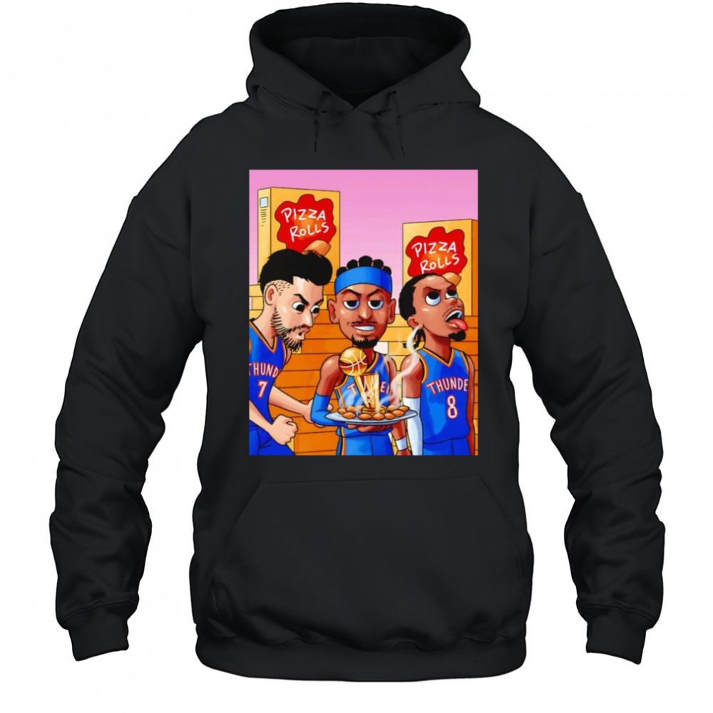 Pizza rolls OKC Thunder shirt