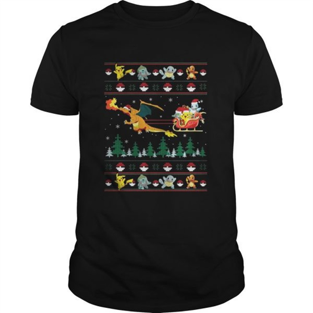 pokemon-and-dinosaur-santa-hat-christmas-shirt-nxhzaptk Pokemon and Dinosaur Santa Hat christmas shirt