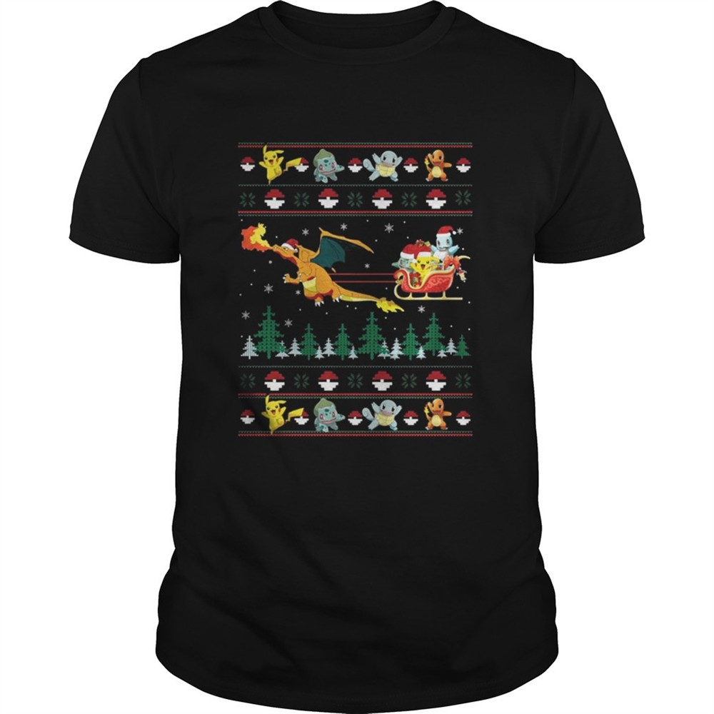 pokemon-and-dinosaur-santa-hat-christmas-shirt-nxhzaptk Pokemon and Dinosaur Santa Hat christmas shirt