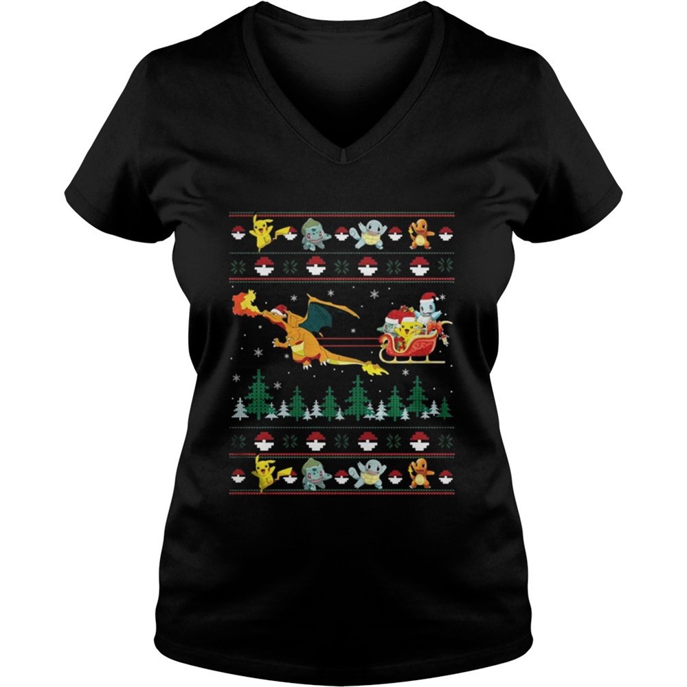 pokemon-and-dinosaur-santa-hat-christmas-shirt-nxhzaptk Pokemon and Dinosaur Santa Hat christmas shirt