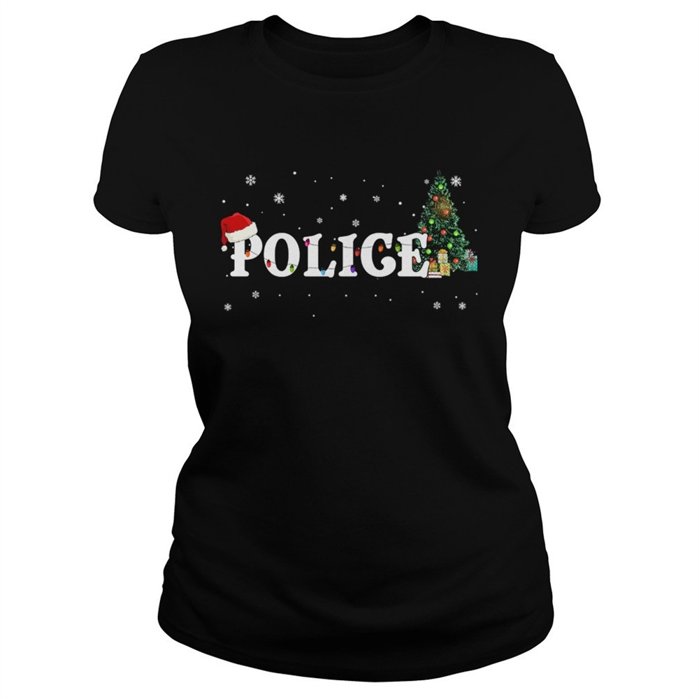 police-christmas-santa-hat-holiday-tshirt-p20hdlky Police Christmas Santa Hat Holiday TShirt