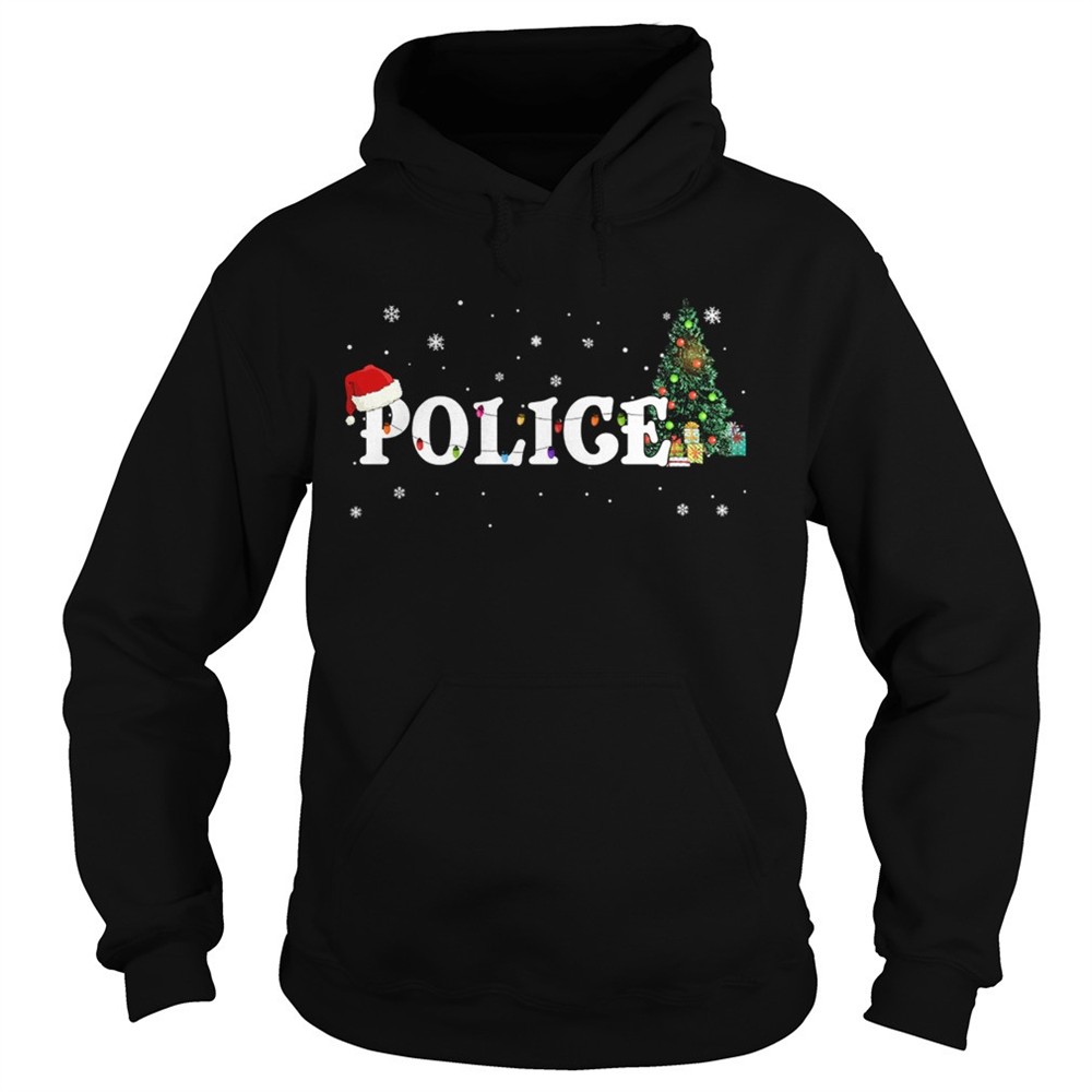 police-christmas-santa-hat-holiday-tshirt-p20hdlky Police Christmas Santa Hat Holiday TShirt