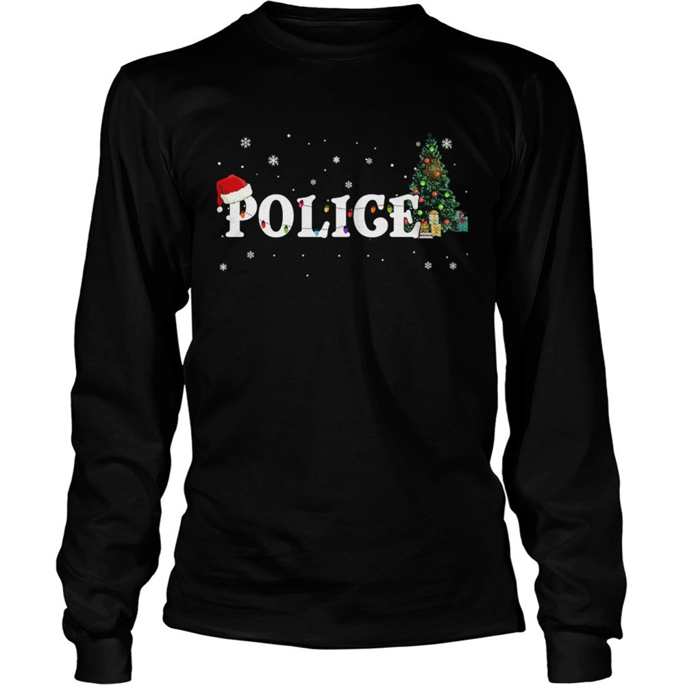 police-christmas-santa-hat-holiday-tshirt-p20hdlky Police Christmas Santa Hat Holiday TShirt