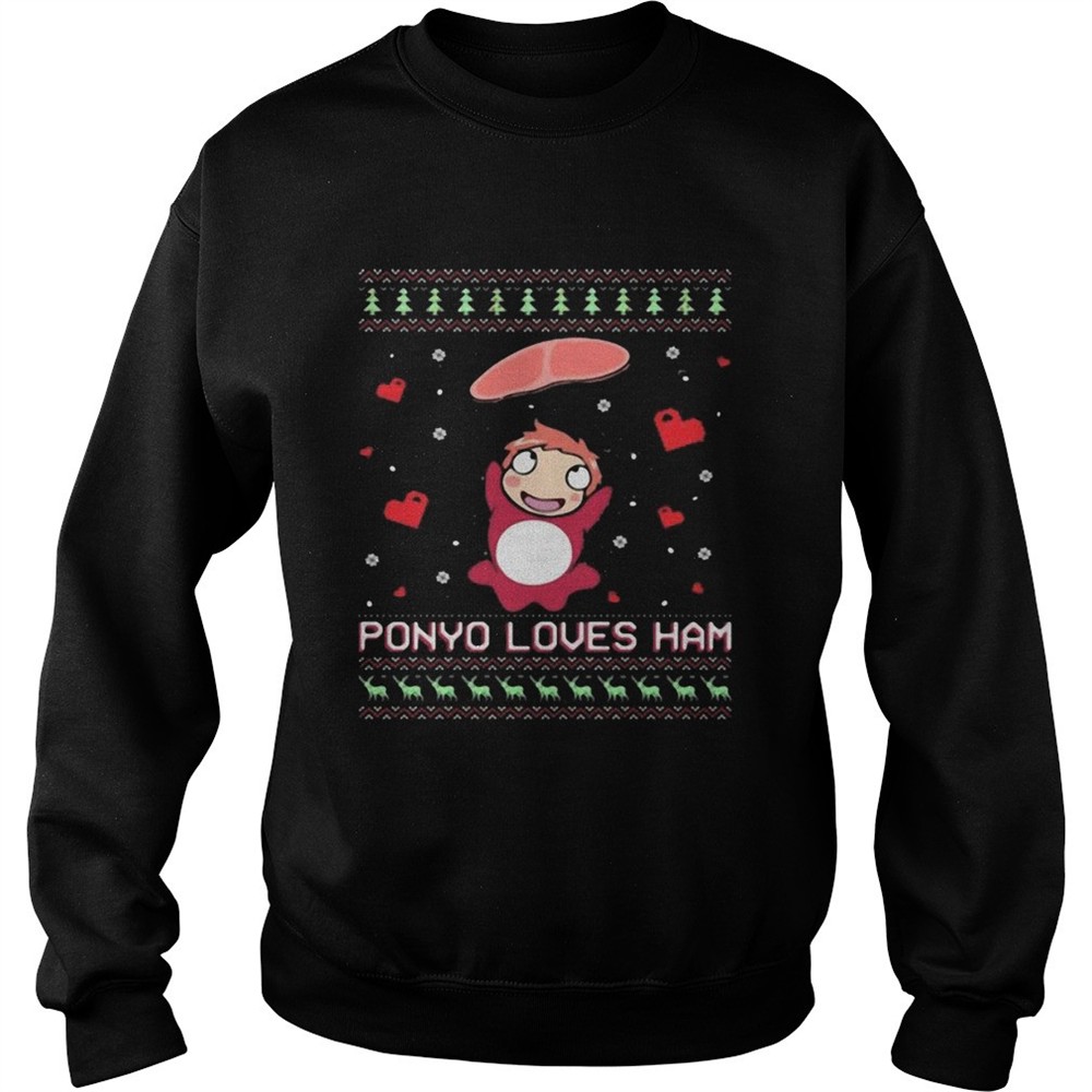 Ponyo Loves Ham Ugly Christmas shirt