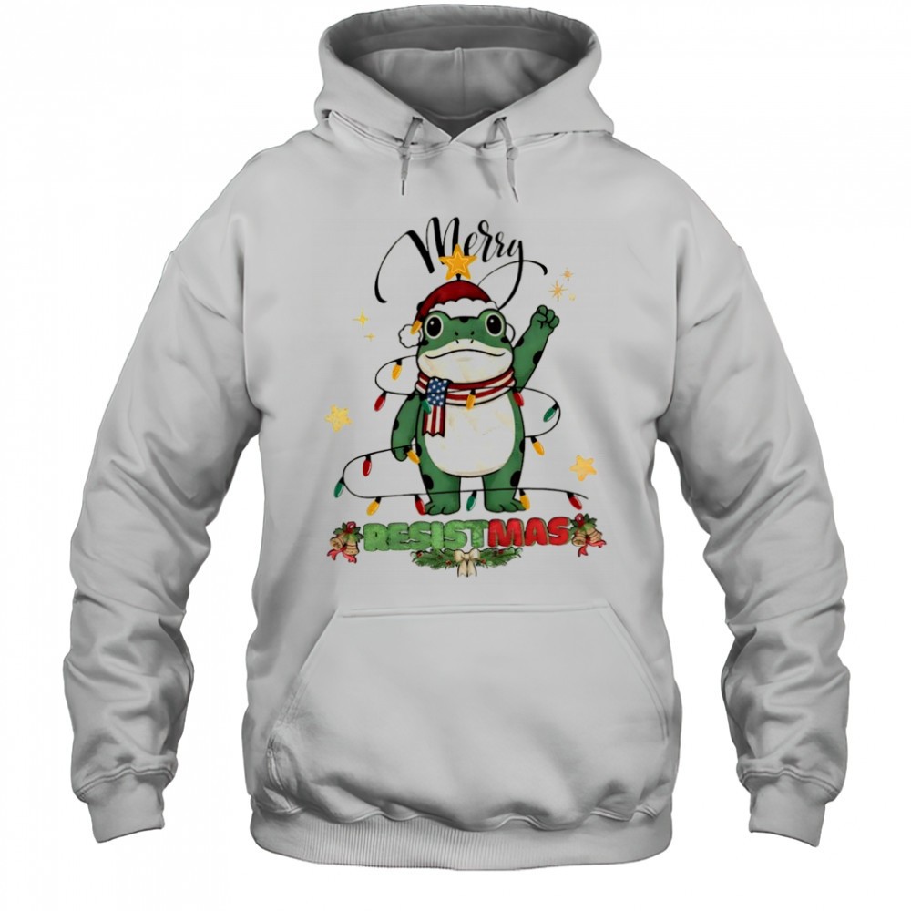Portland Frog USA Merry Resistmas Merry Christmas shirt