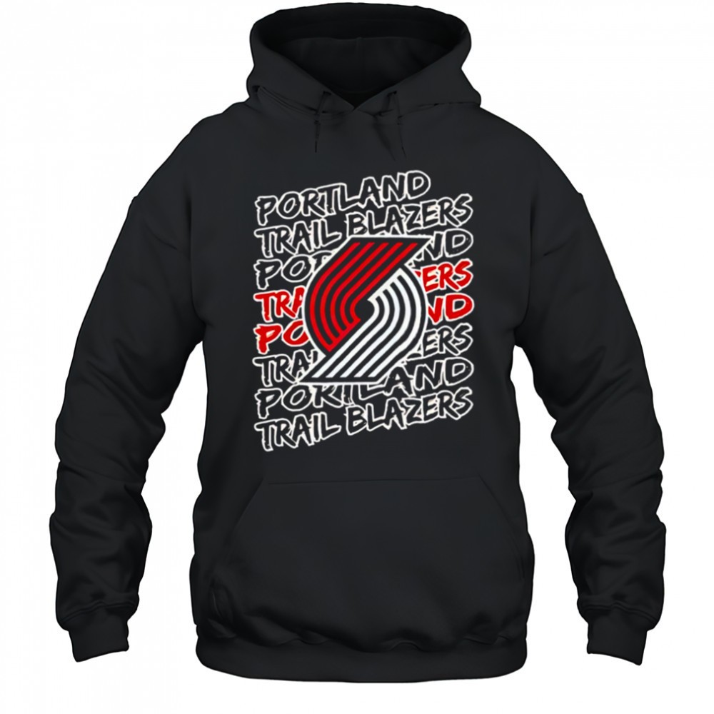 Portland Trail Blazers NBA logo repeat shirt
