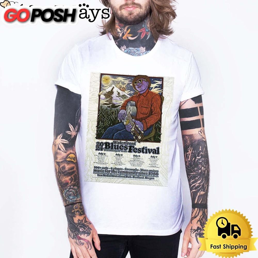 Portland Waterfront Blues Festival Celebrating 37 Years On July 2024 Unisex T-Shirt