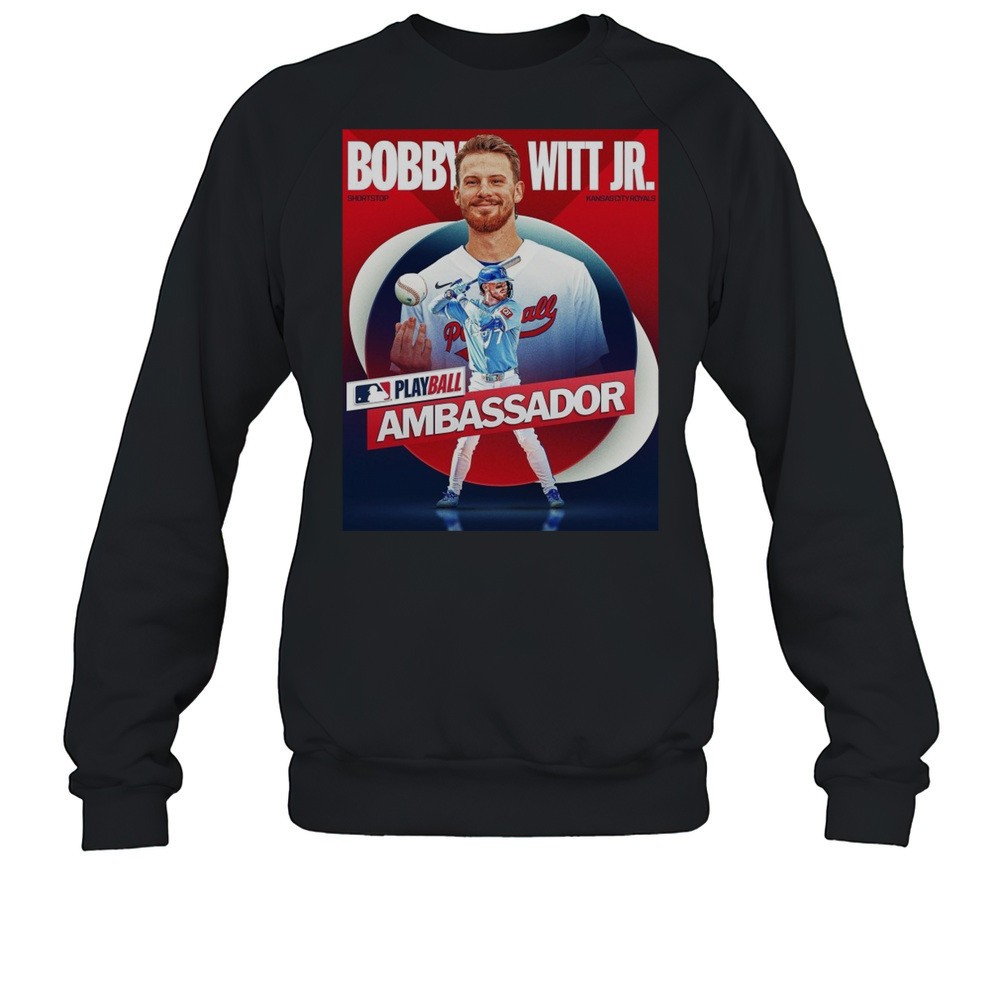 Poster Bobby Witt Jr. Kansas City Royals MLB Baseball Playball Ambassador Shortstop T-shirt