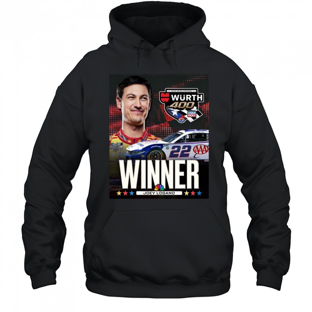 Poster Congratulate Joey Logano Winner NASCAR Cup Series Texas Motor Speedway Wurth 400 t-shirt