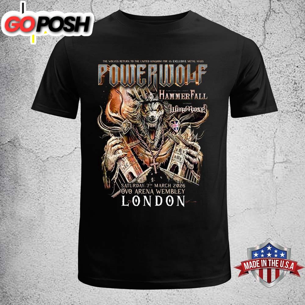 Powerwolf For Show In London UK At OVO Arena Wembley On March 7 2026 Unisex T-Shirt