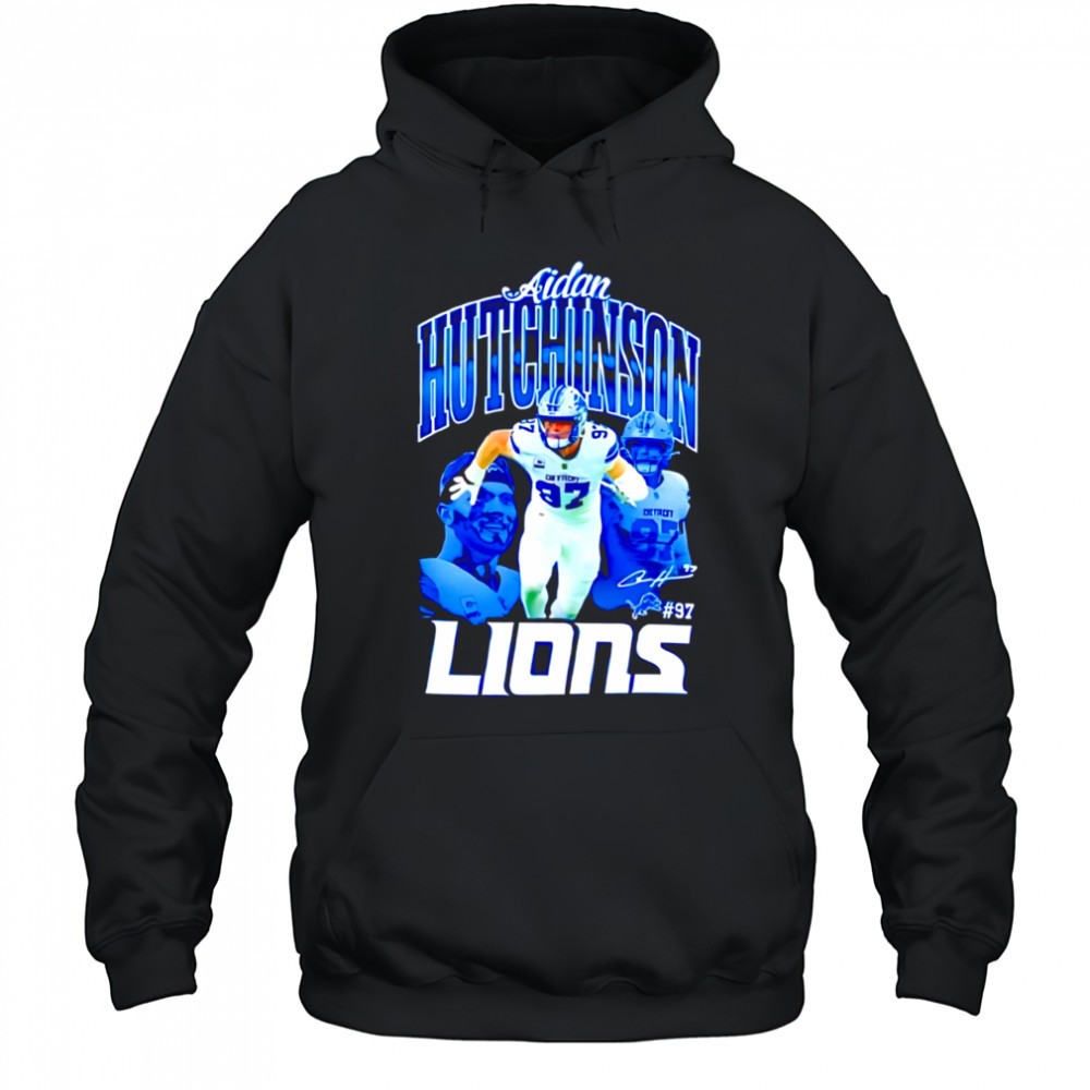 Premium Aidan hutchinson #97 detroit lions Football player signature shirt