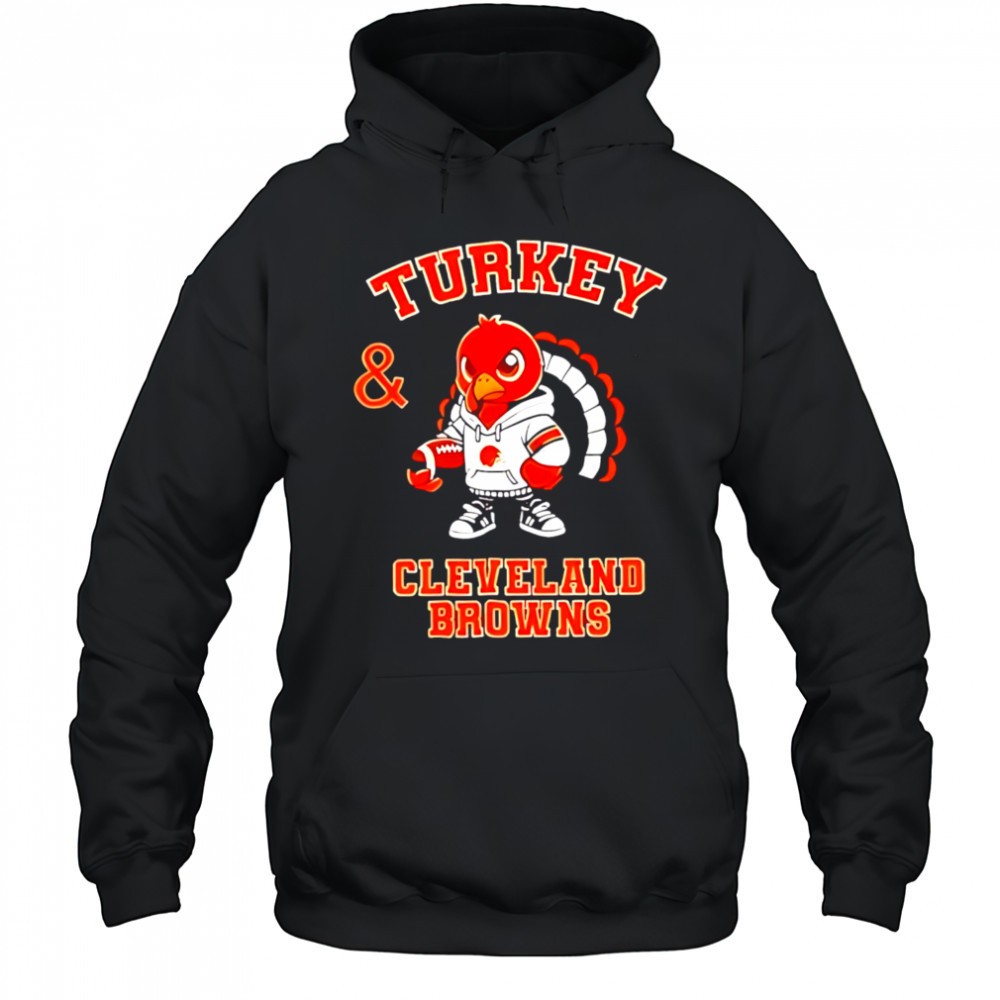 Premium Turkey and Cleveland Browns Football NFL Happy Thanksgiving shirt