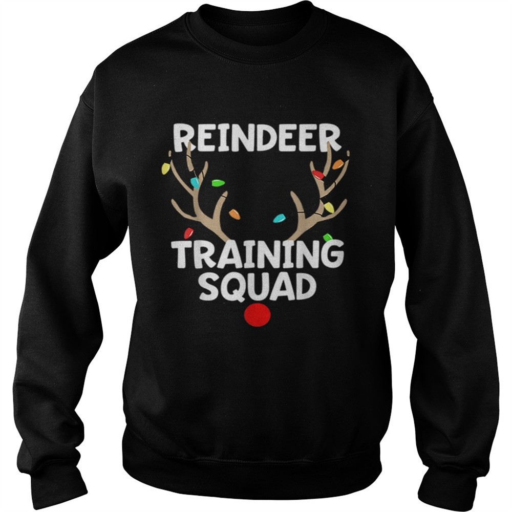 Pretty Christmas Running Reindeer Training Squad Matching 5k shirt