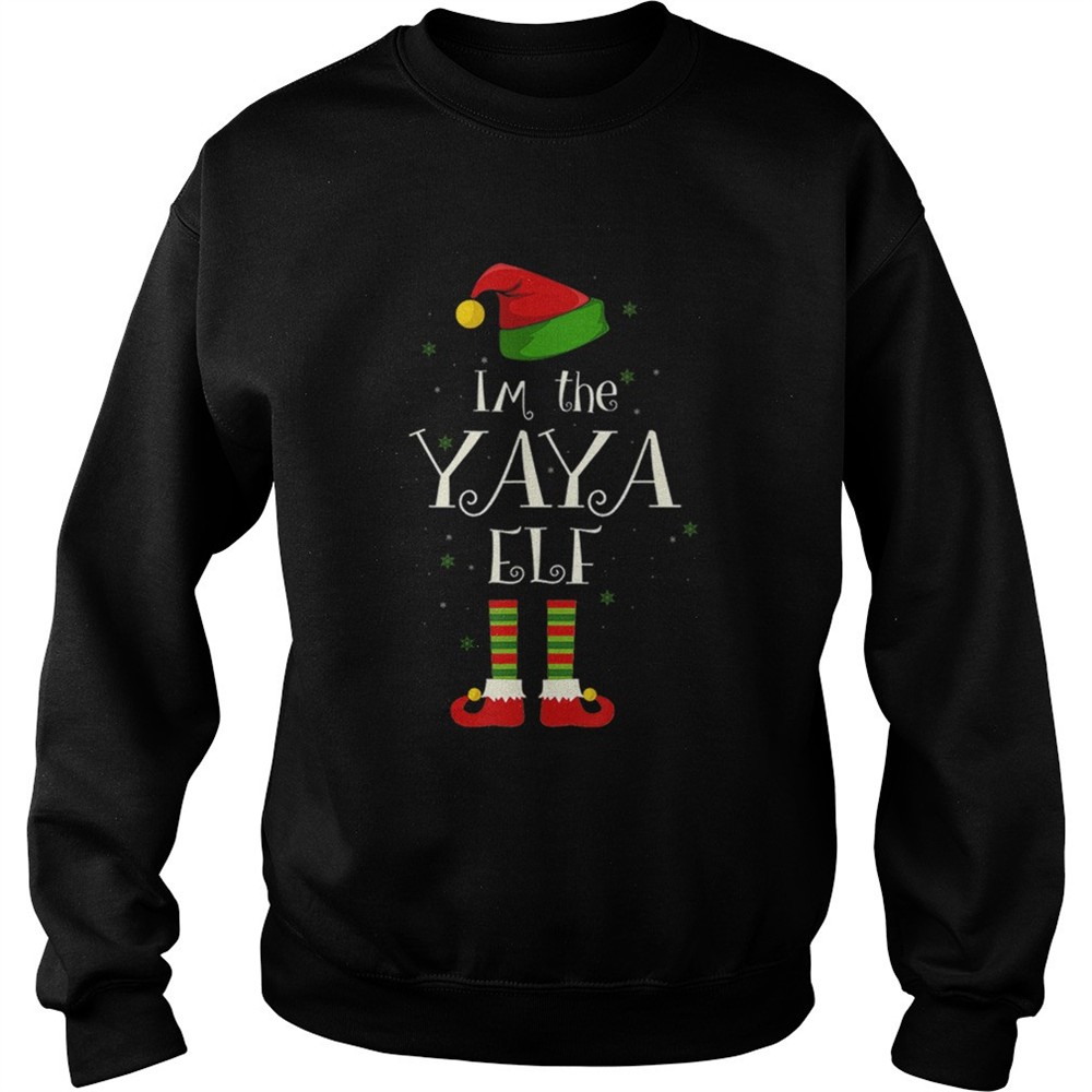Pretty Im The Yaya Elf Matching Family Group Christmas Funny shirt
