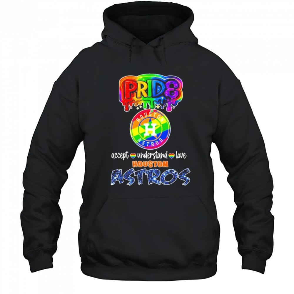 Pride Accept Understand Love Houston Astros Rainbow Shirt