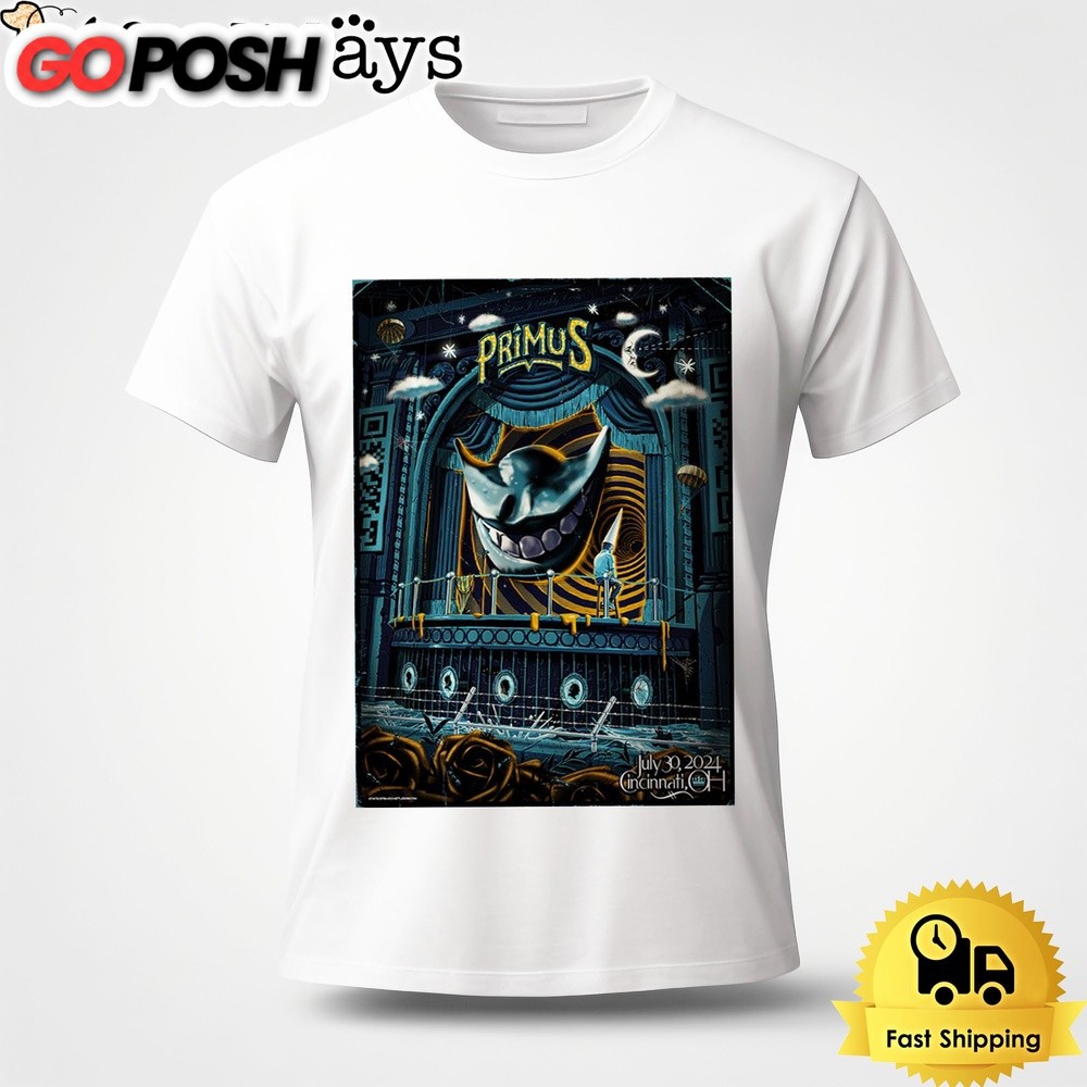 Primus At The Andrew J Brady Music Center Cincinnati OH On July 30 2024 Unisex T-Shirt