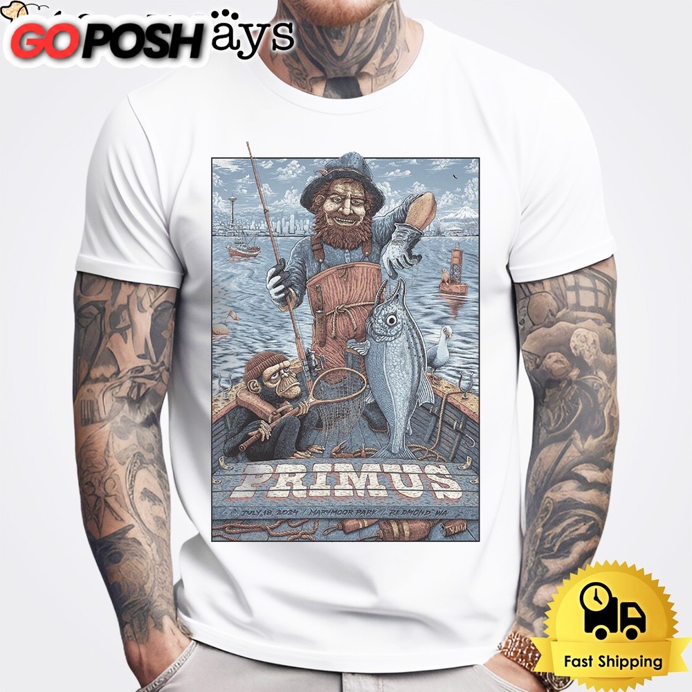 Primus Live Concert July 18 2024 Marymoor Live Redmond WA T Shirt