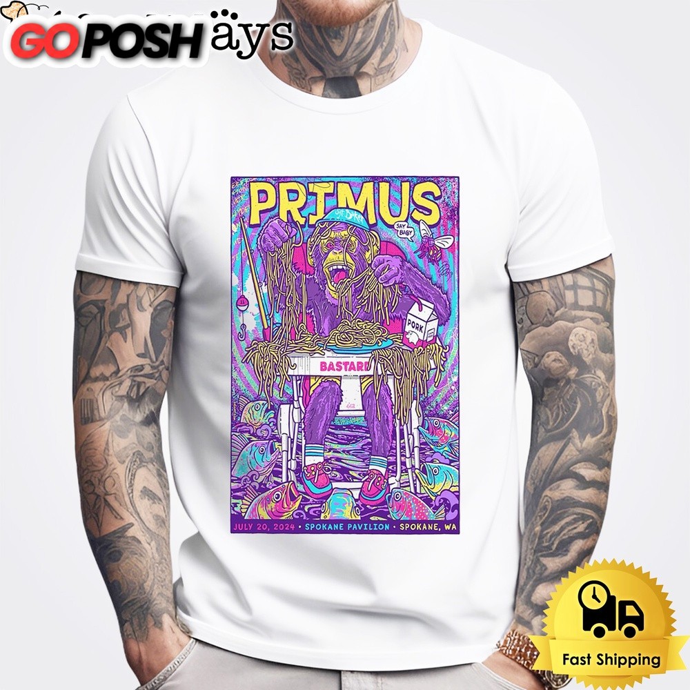 Primus Tour 2024 At The Spokane Pavilion In Spokane Wa On July 20 Unisex T-shirt