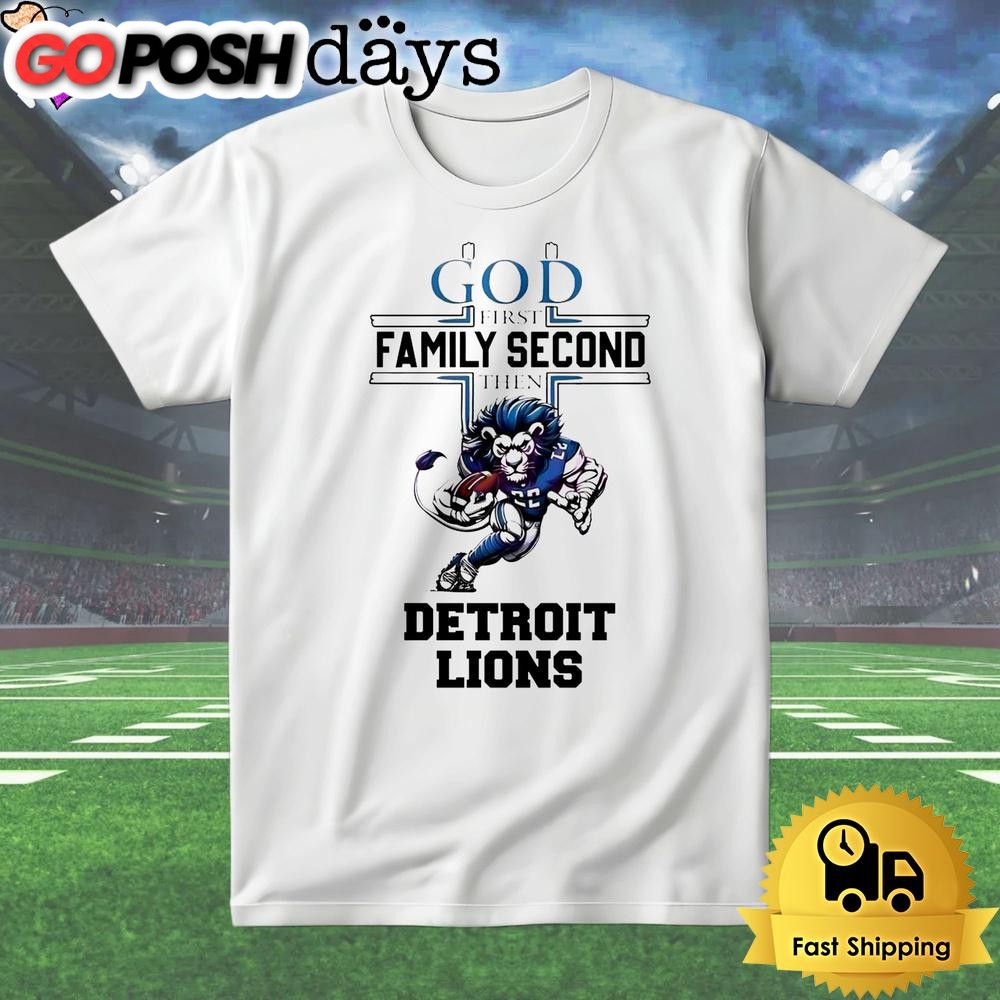 Priority Faith Family Detroit Lions Mascot T Shirt